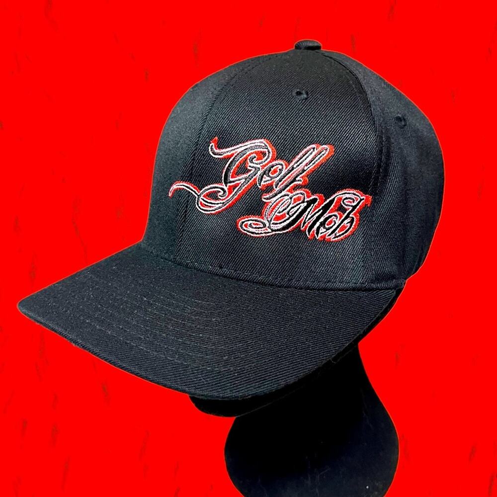 Gangsta Golf Mob Embroidered Flex Fit Large/XL Hat Rare Golf Gear Preppy Street